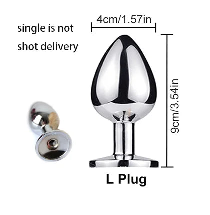 Separable Anal Plug Fox Tail Removable Metal Butt Plug Backyard Fun Metal Silver Butt Plug Tail Adult Toy Sex Products