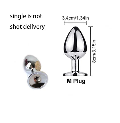 Separable Anal Plug Fox Tail Removable Metal Butt Plug Backyard Fun Metal Silver Butt Plug Tail Adult Toy Sex Products