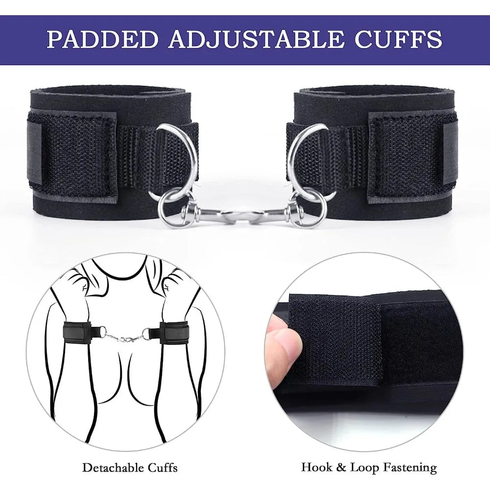 Sex Bondage BDSM Bondage Restraints Set Adult Sex Toys for Women Handcuffs for Bedroom Couple Beginner SM Game Sex Shop