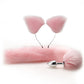 Sex Cute Soft Fox Ears Headbands with Plush Tail Metal Anal Plug Erotic Cosplay Adult sex Accessories BDSM Toys for Couple