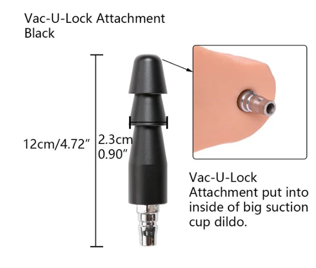 Sex Machine Attachements for Man and Women Metal Accessories for Automatic Quick Plug Masturbation Machine Suction Cup Extension