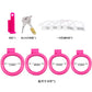 Sex Slave Sissy Pink Male Chastity Device With 4 Sizes Base Rings정조대 ,Gay Cock Cage콕링 ,Restraint Penis Cage,BDSM Sextoys For Man
