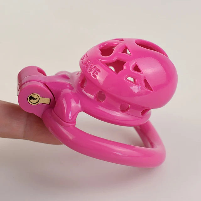 Sex Slave Sissy Pink Male Chastity Device With 4 Sizes Base Rings정조대 ,Gay Cock Cage콕링 ,Restraint Penis Cage,BDSM Sextoys For Man