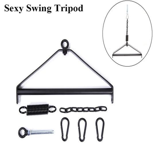 Sex Swing Hanging Up Bar Metal Tripod Stents Sex Furniture Pleasure Upgraded Swing Sex Products Accessories Toys for Couple