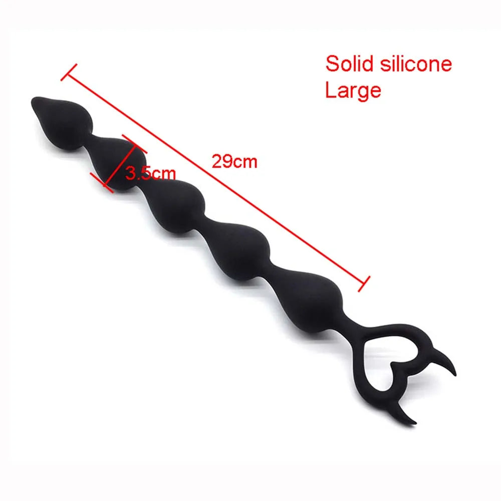 Sex Toys Anal Beads 5/6/7 Anal Balls Liquid Silicone Soft Long Butt Plug 18+ Women Men Adult Anal Plug Sex Toys Prostate Massage