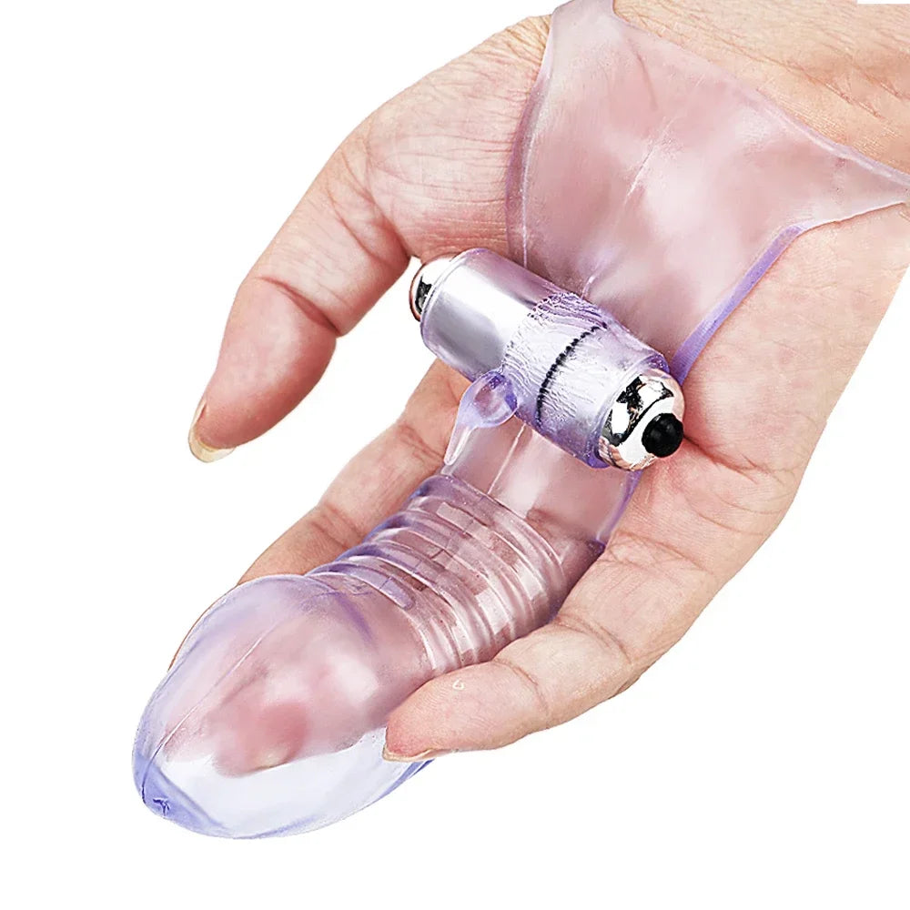 Sex Toys Silicone Finger Sleeve Vibrator G Spot Massager Vibrating Dildo Flirting Vagina Adult Women Hot Erotic Couples Sex Shop