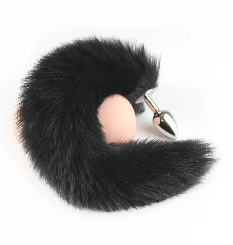 Sex Toys for Woman Cosplay Fox Mask Tail Anal Plug Metal Anus Butt Plug  Half Cat Mask Party Sexy Adult Mask Game Masks BDSM