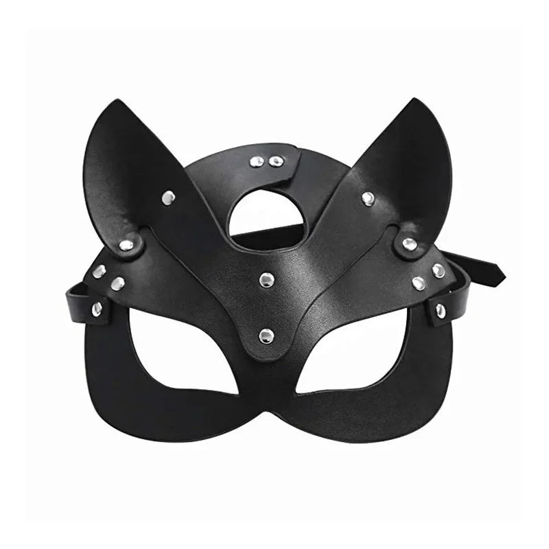 Sex Toys for Woman Cosplay Fox Mask Tail Anal Plug Metal Anus Butt Plug  Half Cat Mask Party Sexy Adult Mask Game Masks BDSM