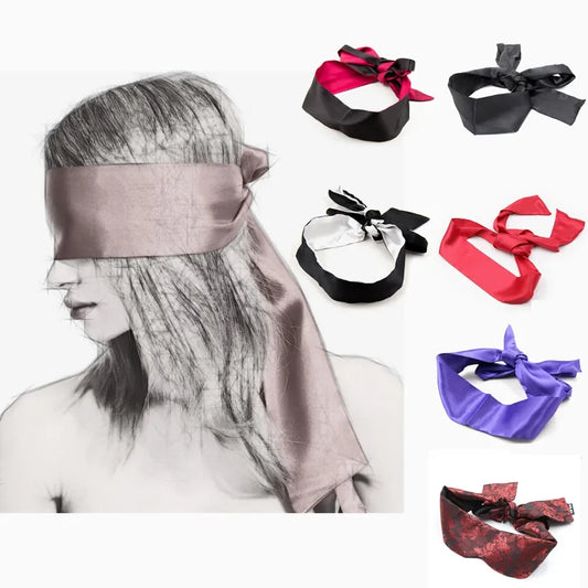 Sex Unisex Blindfold Eye Satin Mask Sex Games Set Couple Love Cosplay Cover Band BDSM