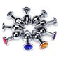 Sex Vibrator Metal Anal Toys For Women Adult Sex Products Men Butt Plug Stainles Steel Anal Plug Sex-toy Anal DildoToys 8 Color