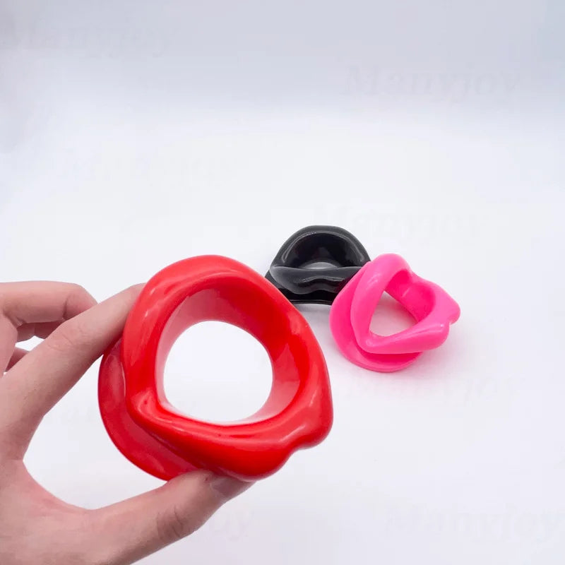 Sexy Lips Rubber Mouth Gag Open Fixation Mouth Stuffed Oral Toys Adult Games Sex Tool Toys O Ring Dilator Sex Toys for Couples