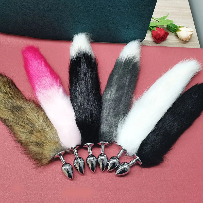 Sexy Metal Fox Tail Anal PlugToys for Women Adult Sex Product Stainles Steel Men Butt Plug Cosplay G-Spot Sex Toys for Couple