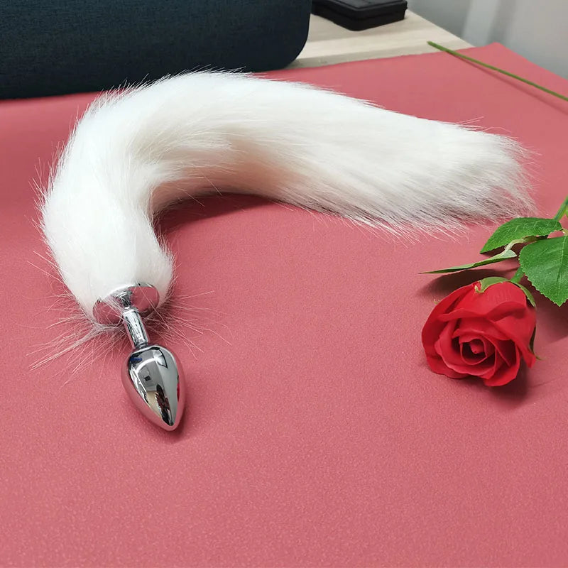 Sexy Metal Fox Tail Anal PlugToys for Women Adult Sex Product Stainles Steel Men Butt Plug Cosplay G-Spot Sex Toys for Couple