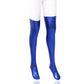 Sexy Shiny PU Leather Wetlook Thigh High Stockings Women Wet Look Latex Style Thigh-Highs Punk Hen Party  Wear Outfit