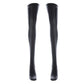 Sexy Shiny PU Leather Wetlook Thigh High Stockings Women Wet Look Latex Style Thigh-Highs Punk Hen Party  Wear Outfit