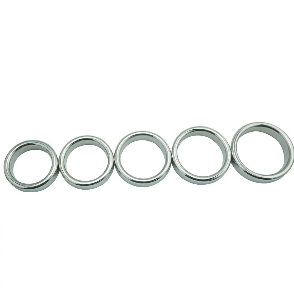 Sexy Slave HEAVY DUTY Stainless Steel Metal Cock Ring Wide Loops Male Delay Ejaculation Prevent Impotence Sex Toys