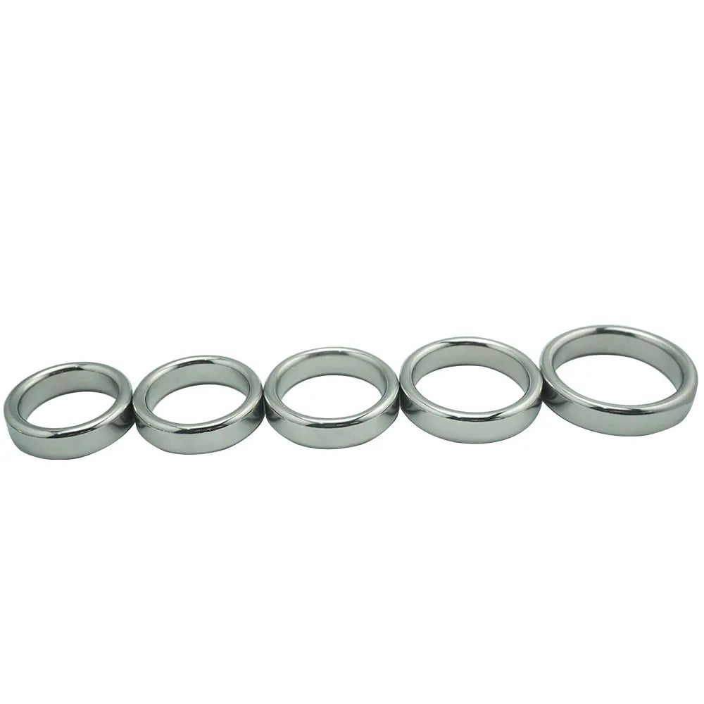 Sexy Slave HEAVY DUTY Stainless Steel Metal Cock Ring Wide Loops Male Delay Ejaculation Prevent Impotence Sex Toys