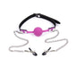 Sexy Toys PU Leather Open Mouth Gag Ball with Chain Nipple Clip Oral Open  Bondage Adult Games Erotic Sex Toy for Couple