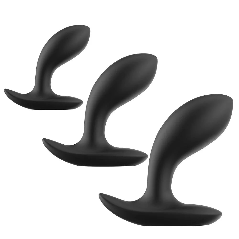 Silicone Anal Beads Butt Plug Training Set Huge Flared Base Wearable Hollow Anal Plug Prostate Massage G spot sex Toy Man Women