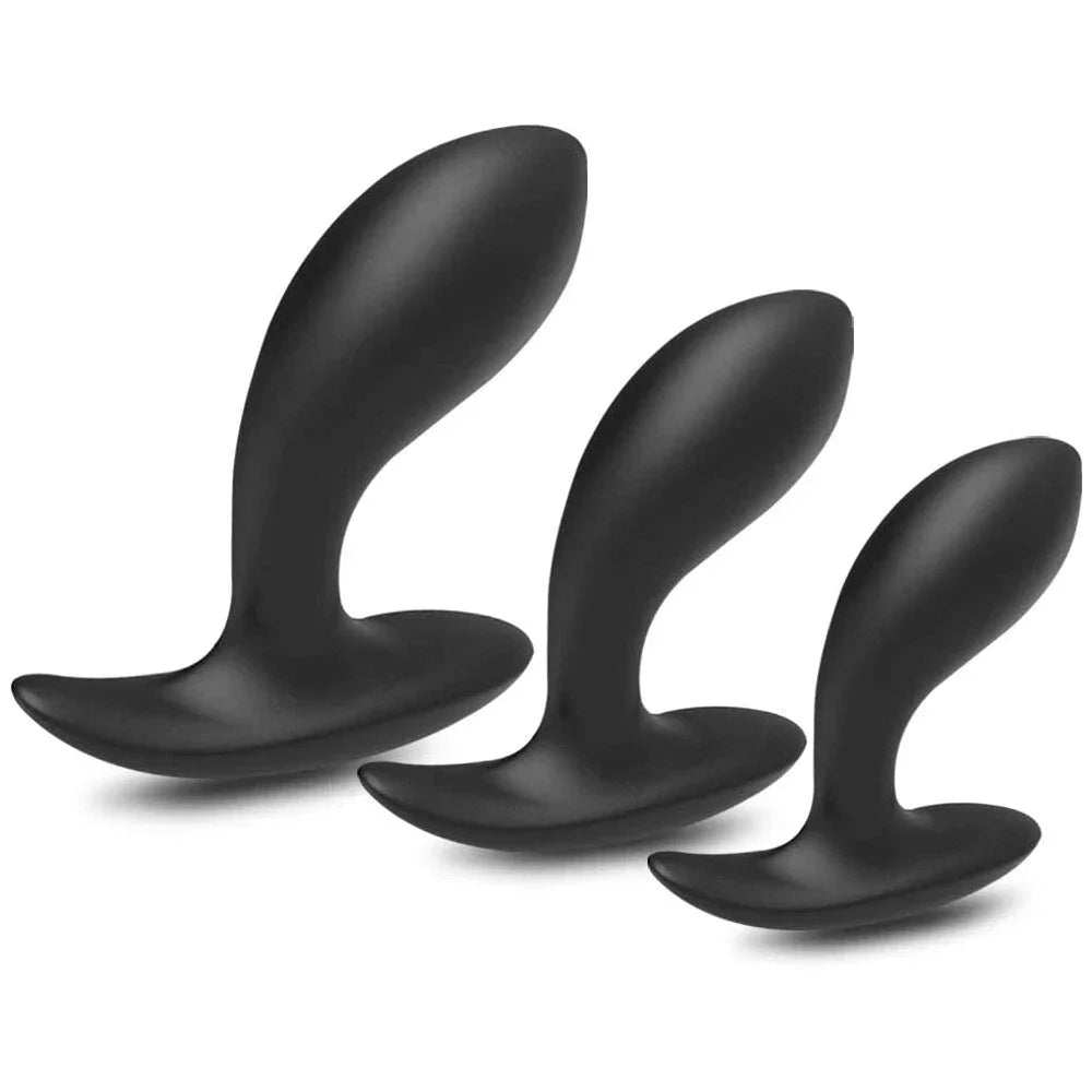 Silicone Anal Beads Butt Plug Training Set Huge Flared Base Wearable Hollow Anal Plug Prostate Massage G spot sex Toy Man Women