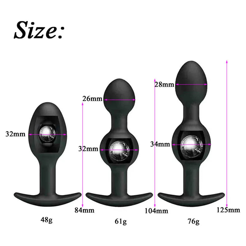 Silicone Anal Butt Plug Prostate Massager Toys for Woman Sex Adult Toy Sex Shop Vibrador Beads Sextoys Femme Butt Plug