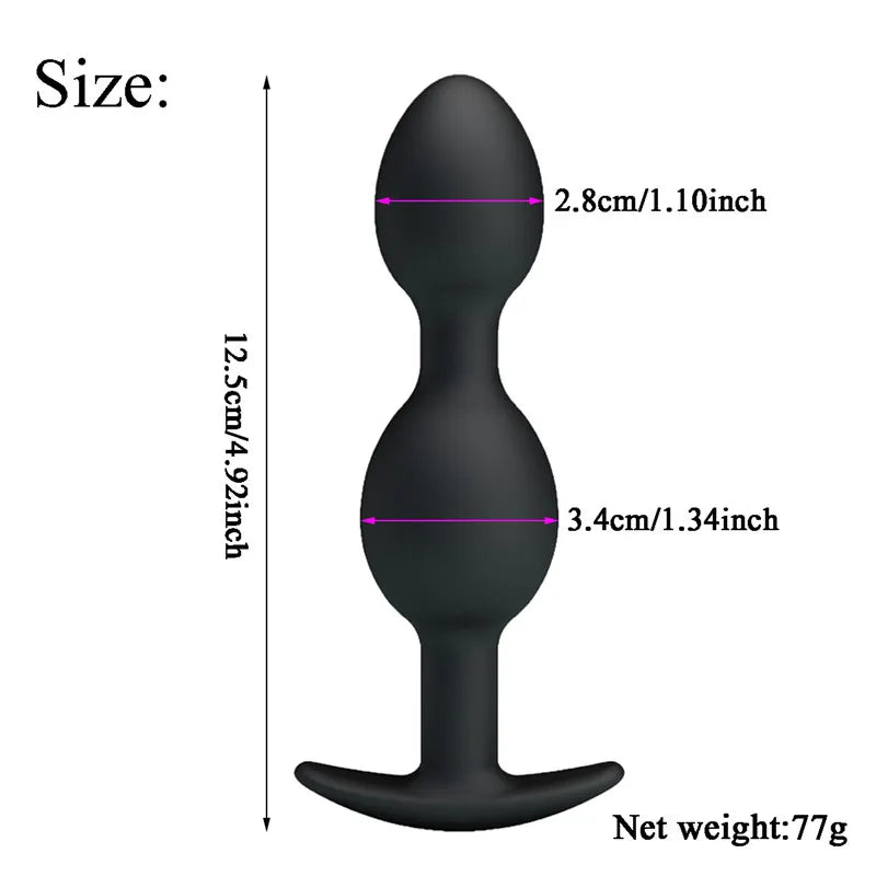 Silicone Anal Butt Plug Prostate Massager Toys for Woman Sex Adult Toy Sex Shop Vibrador Beads Sextoys Femme Butt Plug