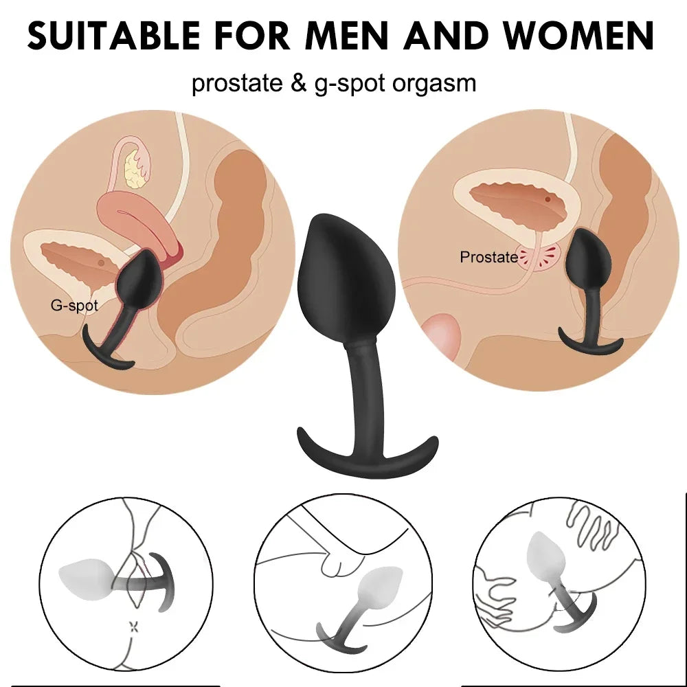 Silicone Anal Butt Plug Wearable Stimulation Ball Dildo Prostate Massage Penis G Spot Unisex Toy For Man Women Female Sex Shop