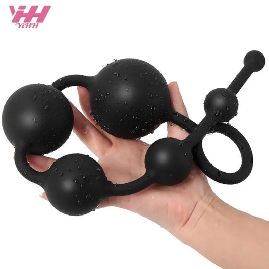 Silicone Anal Plug Anal Beads Butt Plug Pull Beads Dildo Masturbator vaginal balls Anal Dilator Adult 18  Sex Toys For Woman Men