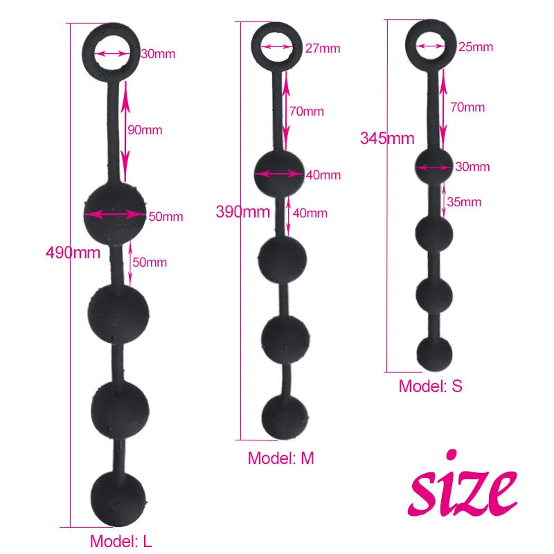 Silicone Anal Plug Anal Beads Butt Plug Pull Beads Dildo Masturbator vaginal balls Anal Dilator Adult 18  Sex Toys For Woman Men