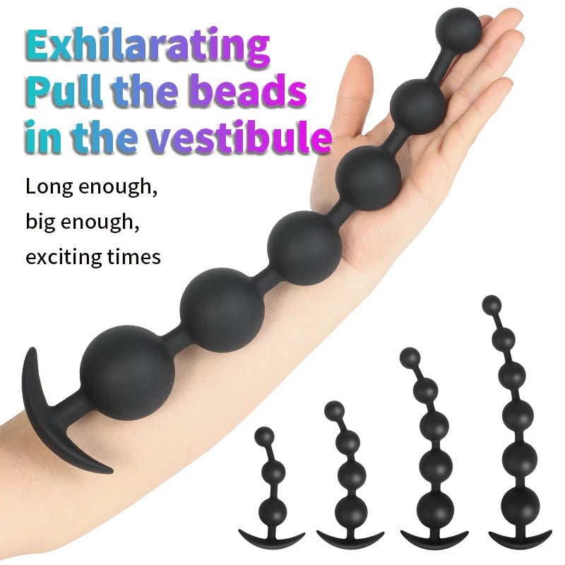 Silicone Anal Plug Butt Plug Dildo With Balls Beads Prostate Massager Adult Product Female Masturbation Tool Sex Toys For Couple