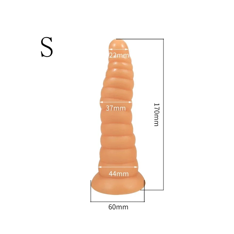 Silicone Anal Plug Dildos with Suction Cup Stimulate Vagina and Anus Big Butt Plug Soft Anal Dilator Sex Toys for Women and Men