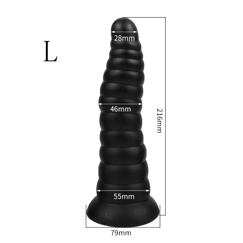 Silicone Anal Plug Dildos with Suction Cup Stimulate Vagina and Anus Big Butt Plug Soft Anal Dilator Sex Toys for Women and Men