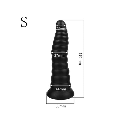 Silicone Anal Plug Dildos with Suction Cup Stimulate Vagina and Anus Big Butt Plug Soft Anal Dilator Sex Toys for Women and Men