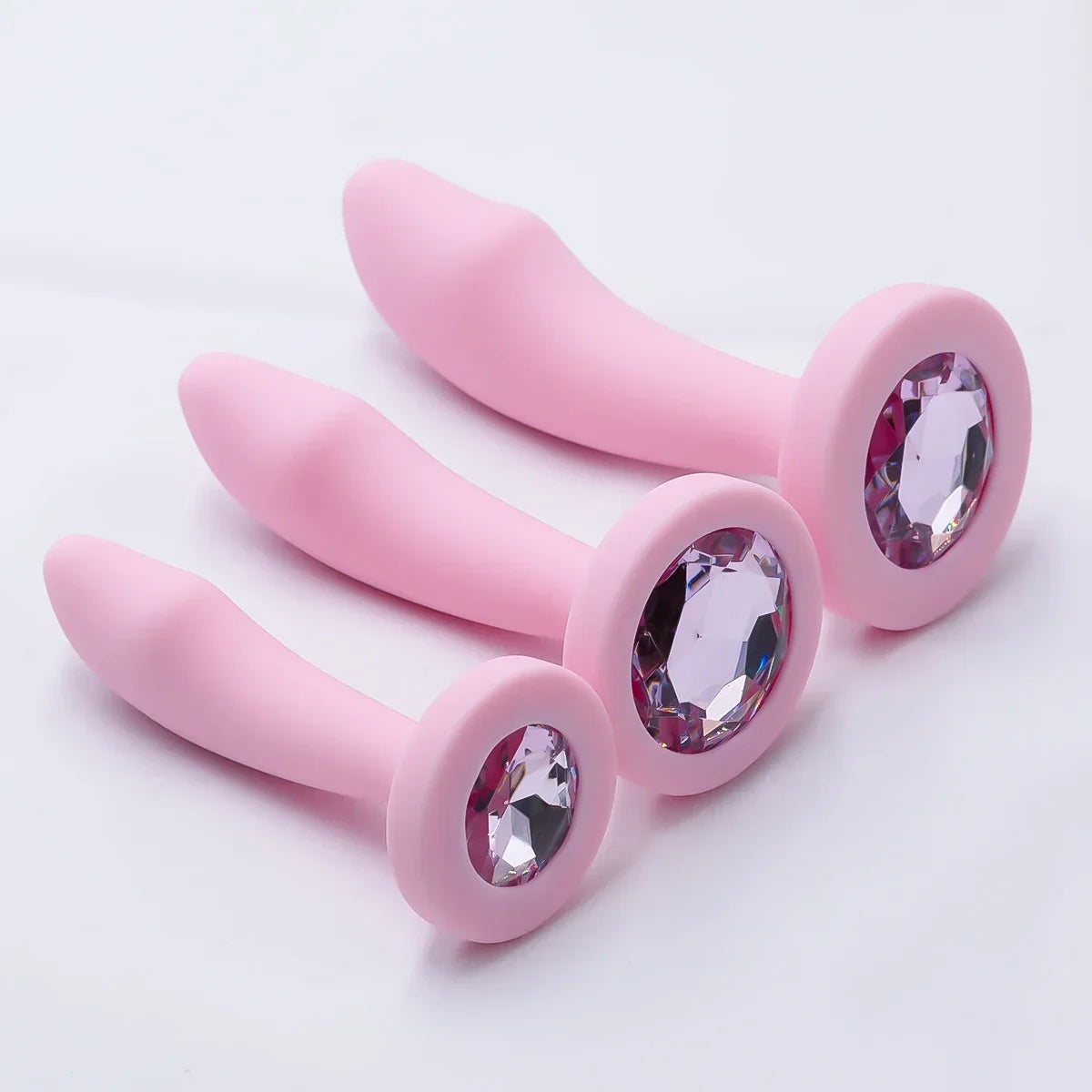 Silicone Anal Plug Gem Base Butt Plug Anal Masturbation Stimulator Anal Massage Dilatancy Toys G-point Massage Adult Sex Toys