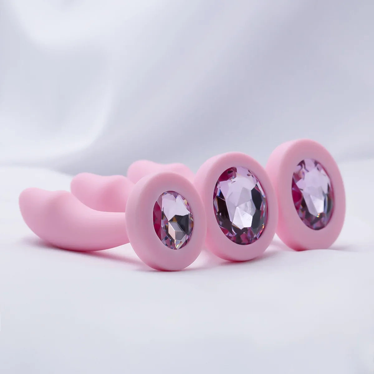 Silicone Anal Plug Gem Base Butt Plug Anal Masturbation Stimulator Anal Massage Dilatancy Toys G-point Massage Adult Sex Toys