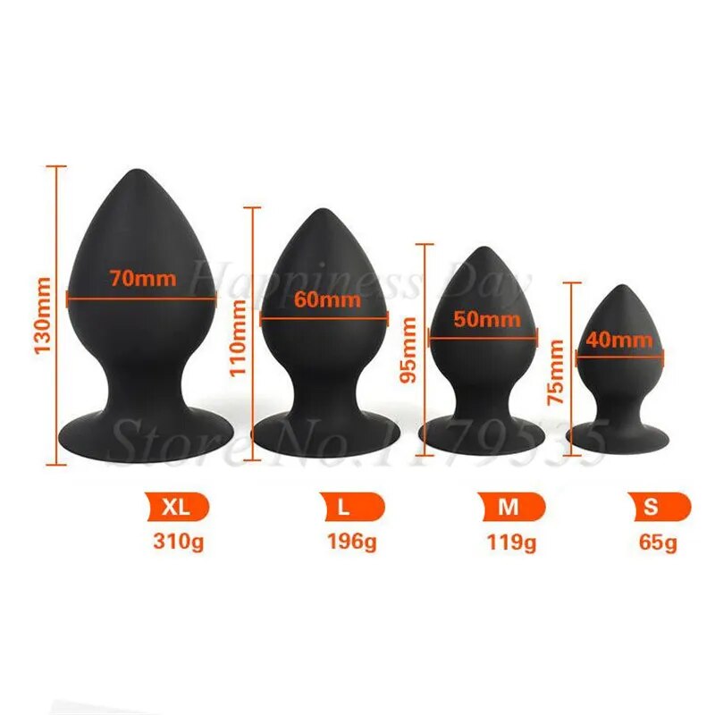 Silicone Anal Plug Unisex S-XL Butt Plugs With Strong Sucker Anal Dilador Anus Expansion Love Kits Sex Products Adult Sex Toys