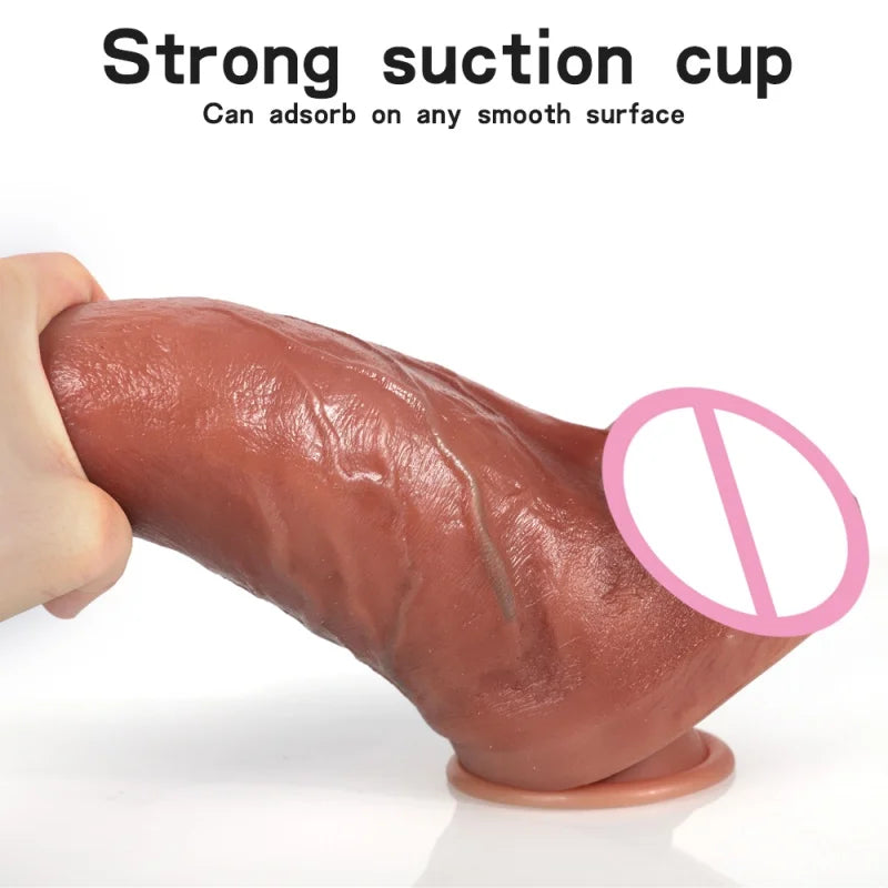 Silicone Artificial Penis Big Fake Dick Female Masturbation Sex Toy For Women beginner super strong Suction Cup Small Dildo Cock