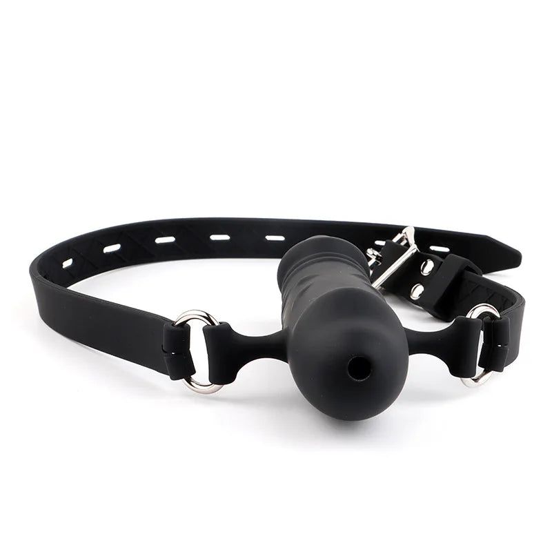 Silicone Ball Open Mouth Gag Penis Gag Bondage Restraints Adult Game Oral Fixation BDSM Stuffed Slave Sex Toy for Couple