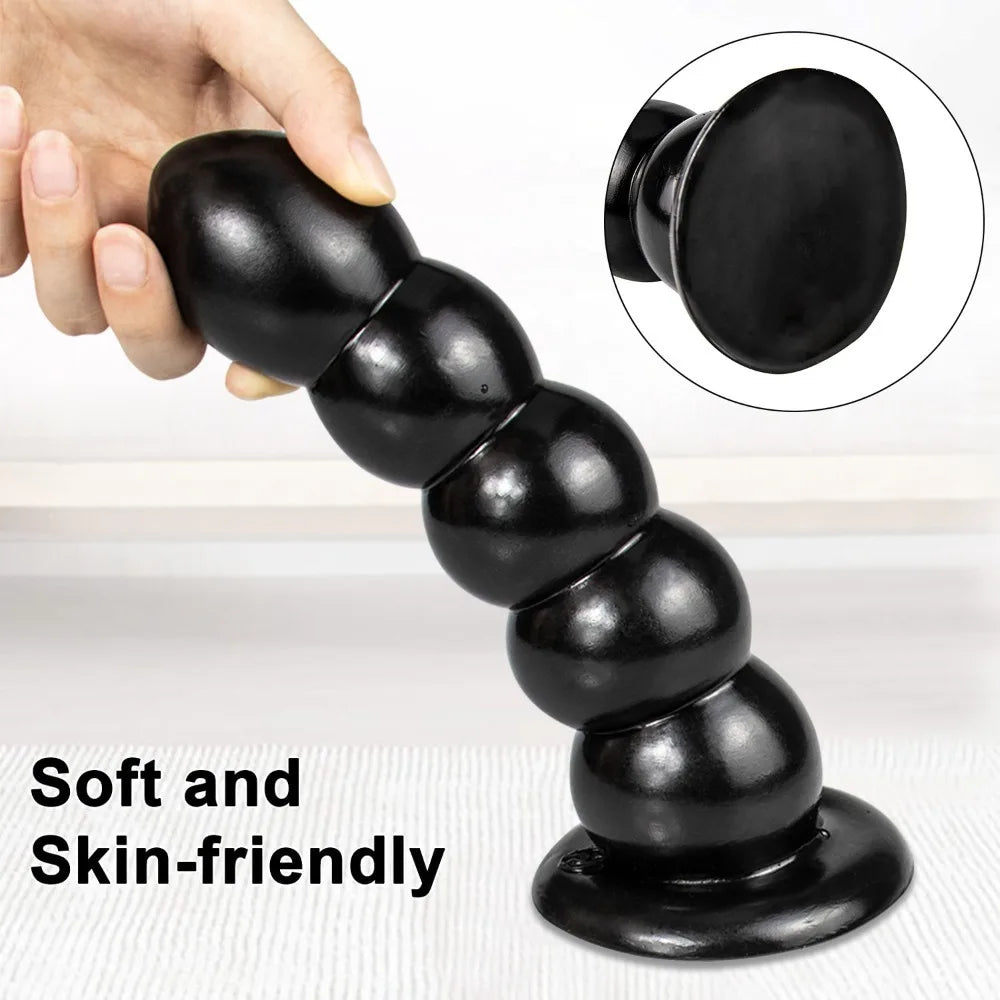 Silicone Beads Butt Plug Adult Pleasure Suction Cup Dildo 18+ Anal Plug Pig Sex Toys for Men Masturbator Prostate Massager BDSM