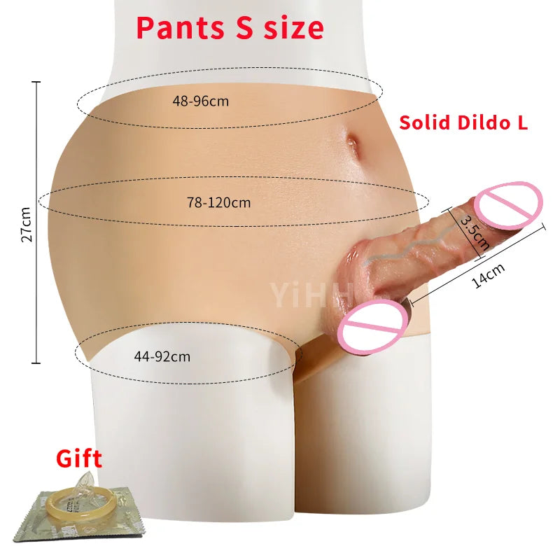 Silicone Dildo Strap on Panties Hollow /Solid Big Dick Realistic Skin Feeling Soft Pants For Penis Sexy Toys for Man Women