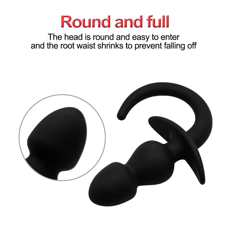 Silicone Dog Tail Anal Toys G-spot Massager Butt Plug Slave Anal Expander Women Men Gay Sex Game BDSM Erotic Toys Sex Products