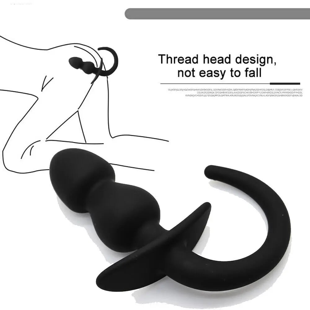 Silicone Dog Tail Anal Toys G-spot Massager Butt Plug Slave Anal Expander Women Men Gay Sex Game BDSM Erotic Toys Sex Products