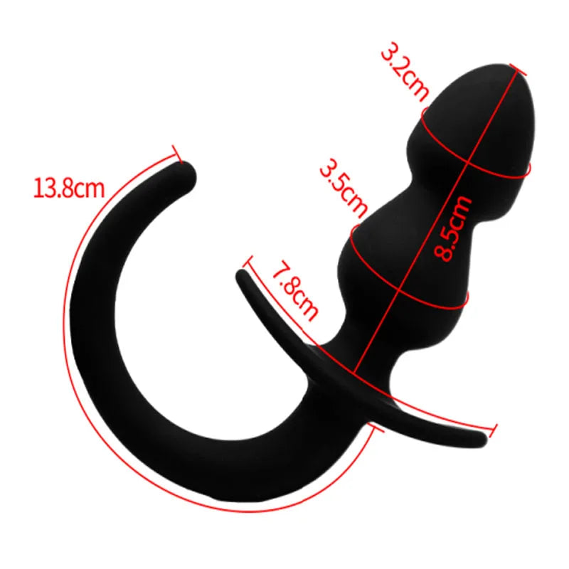 Silicone Dog Tail Anal Toys G-spot Massager Butt Plug Slave Anal Expander Women Men Gay Sex Game BDSM Erotic Toys Sex Products