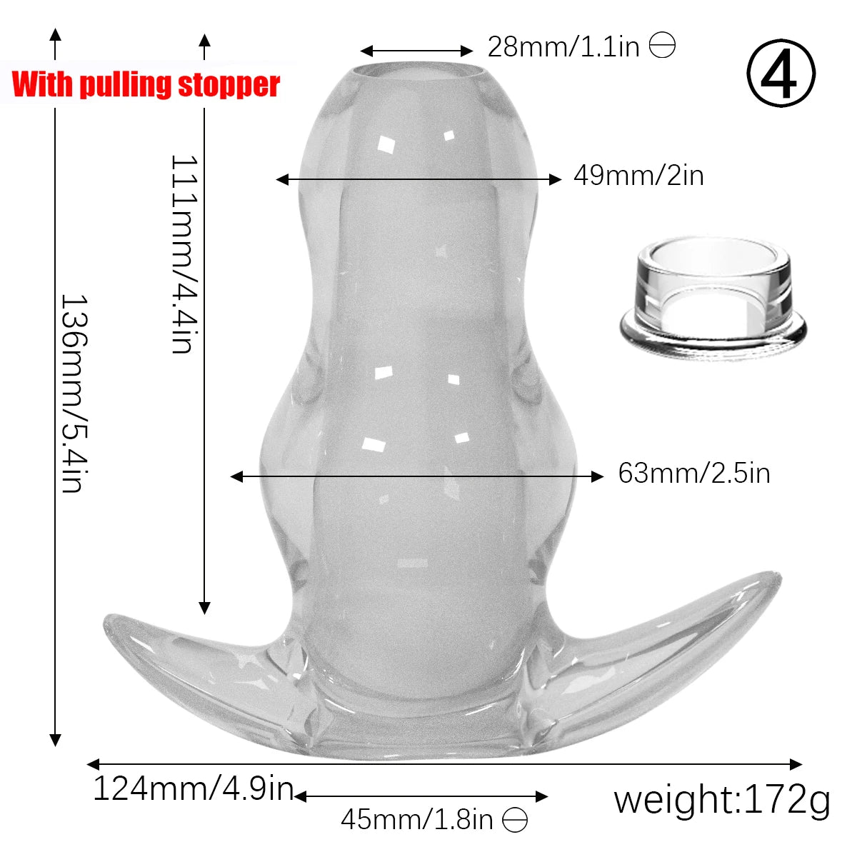 Silicone Hollow Anal Plug Insert Anus Dilator Sex Toys For Women Anal Speculum Expander Vagina Butt Plug Dildo Prostate Massage