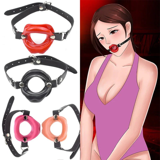 Silicone Lip O-Ring Opening Gag Oral Sex Toys BDSM Restraint Mouth Ball Plug Forced Mouth Opener Sex Props Sex Toys Adult Game