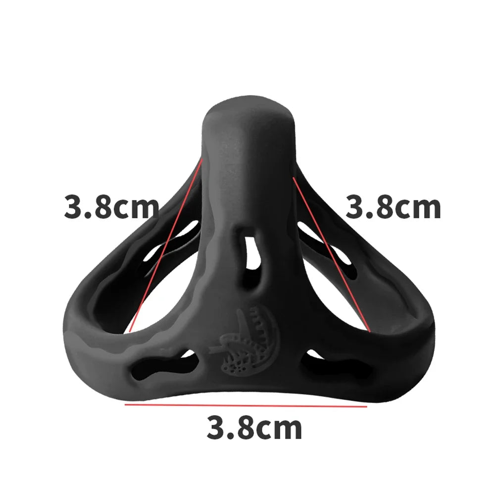 Silicone Lock Penis Ring Reusable Delay Ejaculation Erection Sex Toys for Couple Linen Nozzle Cock Ring for Men Adult Products