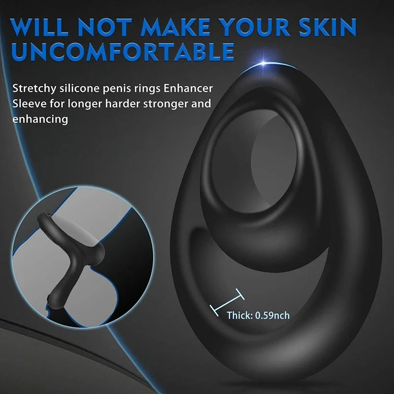 Silicone Male Foreskin Corrector Resistance Ring Delay Ejaculation Penis Rings Sex Toys for Men Daily Night Cock Ring