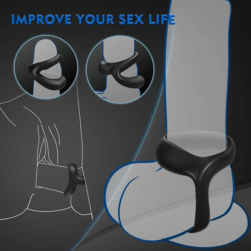Silicone Male Foreskin Corrector Resistance Ring Delay Ejaculation Penis Rings Sex Toys for Men Daily Night Cock Ring