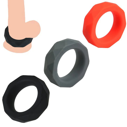 Silicone Male Penis Cock Ring Ball Stretcher Erection Penis Ball Ring Ejaculation Enlargement Delay Time Sex Toy Man