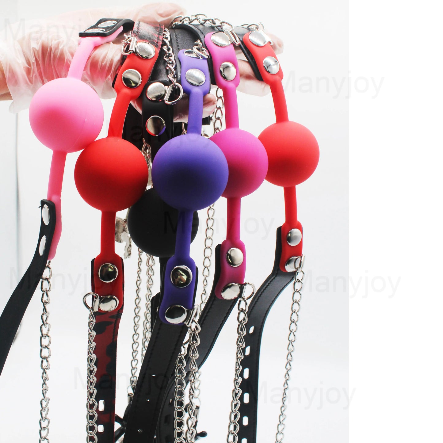 Silicone Open Mouth Gag Ball Metal Chain Nipple Clamps Bdsm Bondage Slave  Erotic Sex Toys for Woman Couples Adult Games